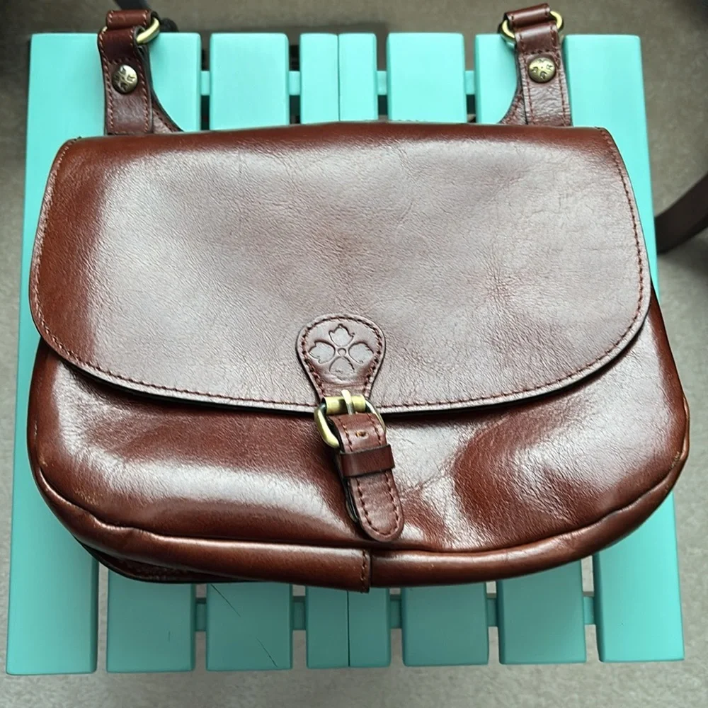 Patricia Nash Vintage Veg Tan Collection London Saddle Bag British Tan - Picture 7 of 13